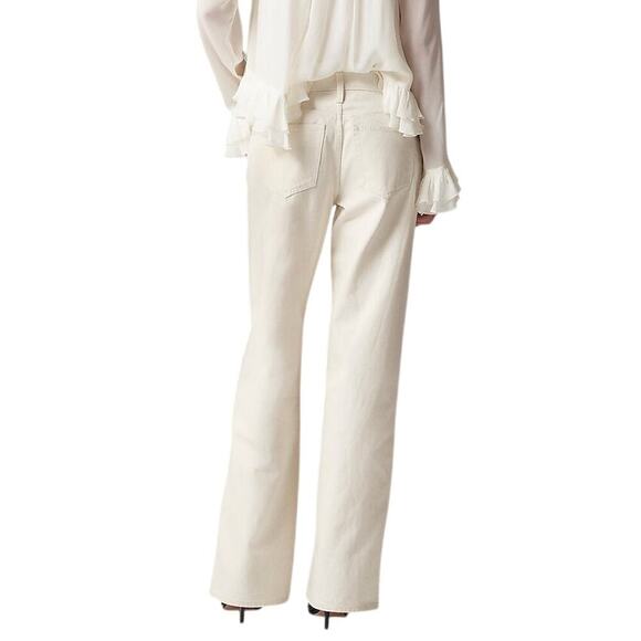 J.Crew Lower-rise Wide-leg 1984 Rigid Jean in Ecru Wash CD128 size 32 NWT - Picture 4 of 7